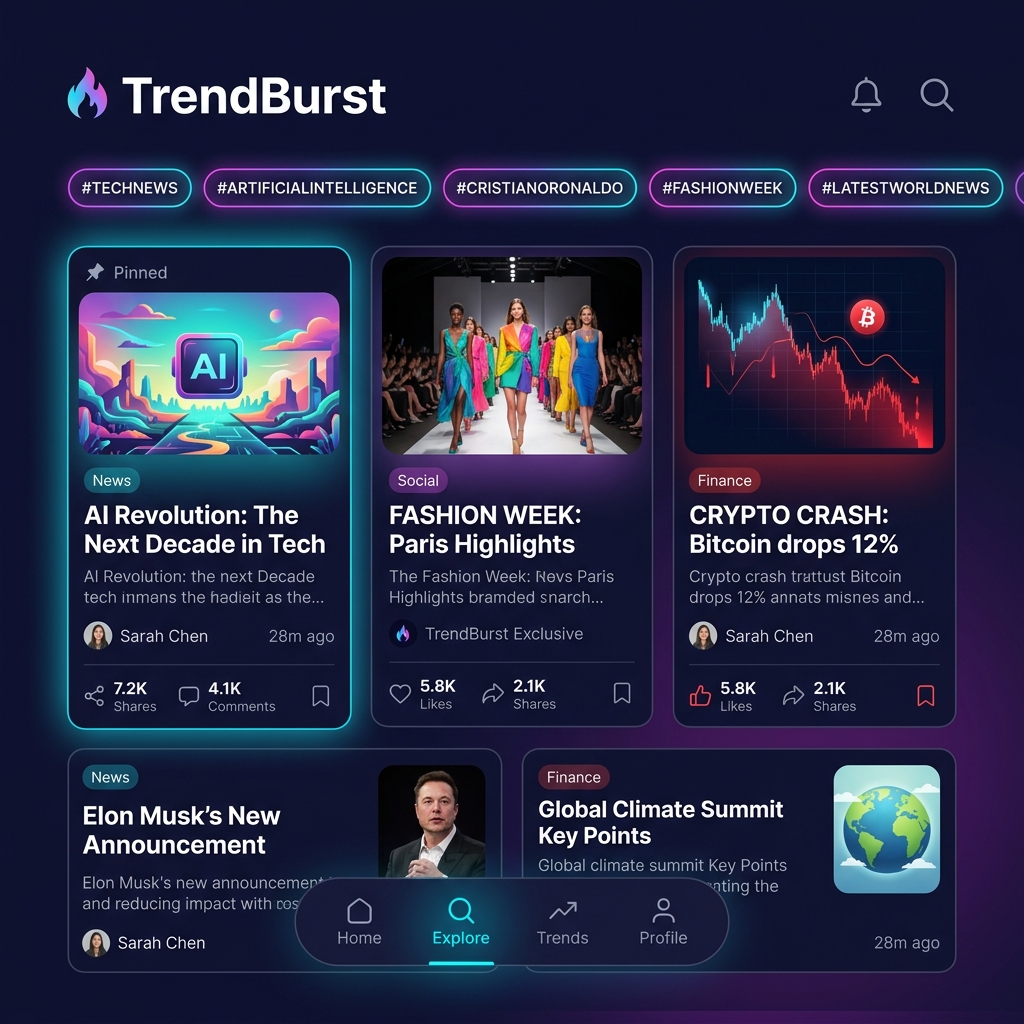 TrendBurst — Figma Design